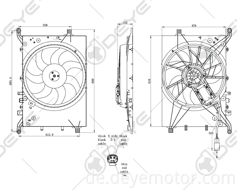 30680512 Auto Kühlerkühlventilator für Volvo S60 S80 V70 XC70